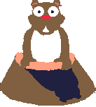 Gif animé taupe trou